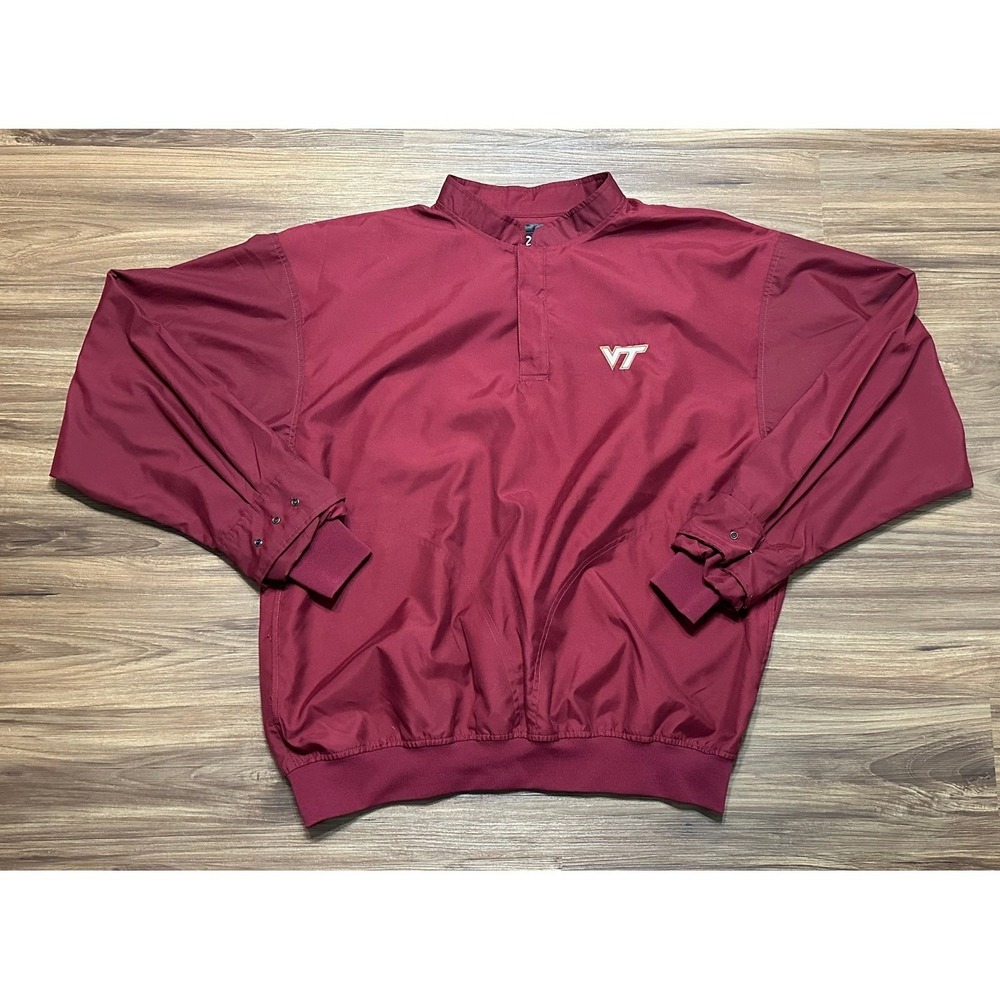Zero Restriction Virginia Tech Hokies Golf Windshirt Pullover Maroon Mens Sz XL